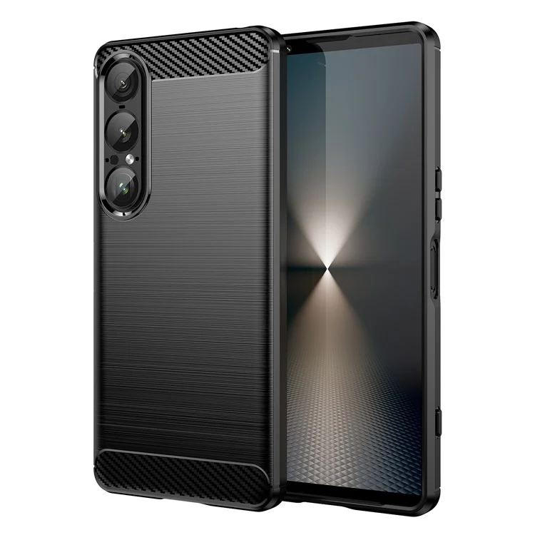 Sony Xperia 1 VII Mobilskal Carbon Fiber Texture - Svart | 2353 | AlltMobil
