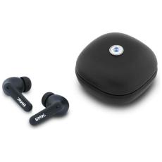BMW - BMW TWS In-Ear H&ouml;rlurar Bluetooth ENC Leather Metal Logo - Svart