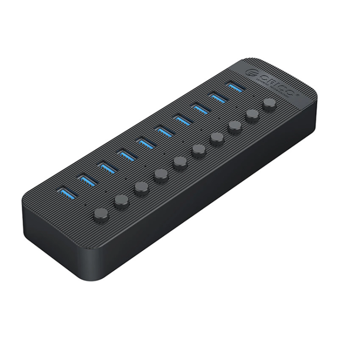 ORICO - Orico Hubb 10xUSB-A 3.0 med Strömbrytare - Svart