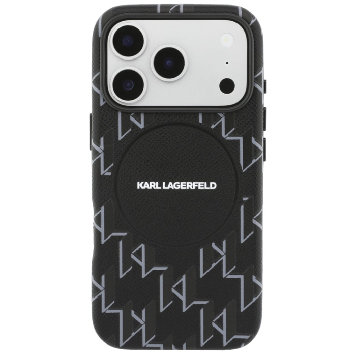 KARL LAGERFELD - Karl Lagerfeld Mobilskal till iPhone 17 Pro Monogram logo - Svart