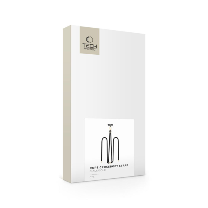 Tech-Protect - Tech-Protect Mobilrem Crossbody C7S - Svart/Guld