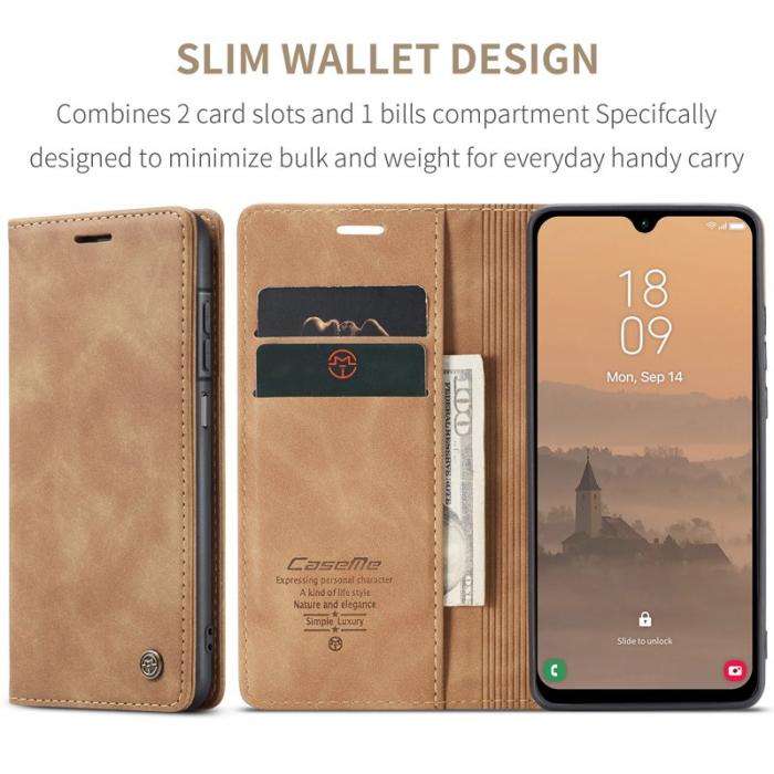 Caseme - CASEME 013 Plånboksfodral för Samsung Galaxy A17 5G/4G - Brun