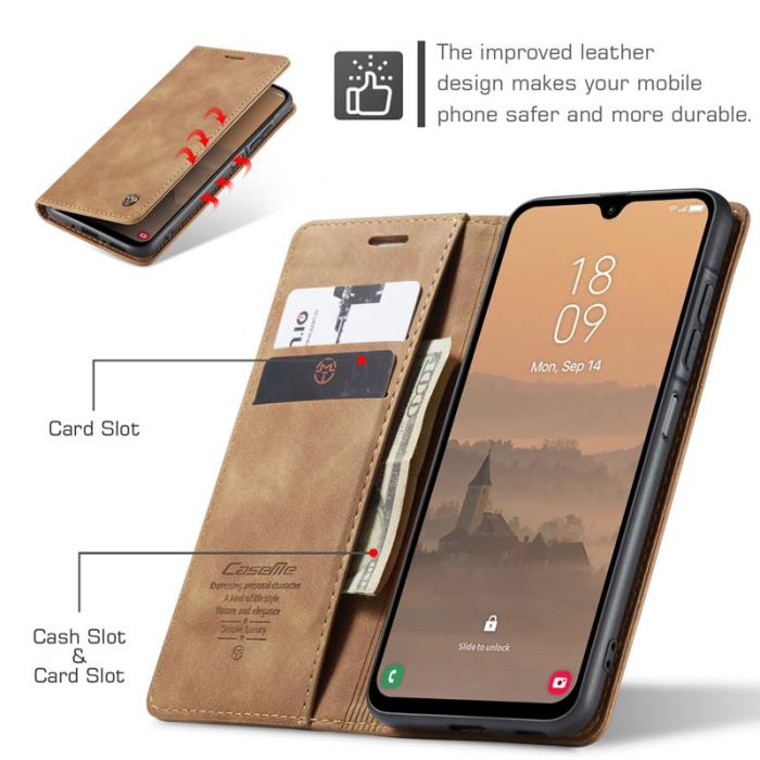 Caseme - CASEME 013 Plånboksfodral för Samsung Galaxy A17 5G/4G - Brun