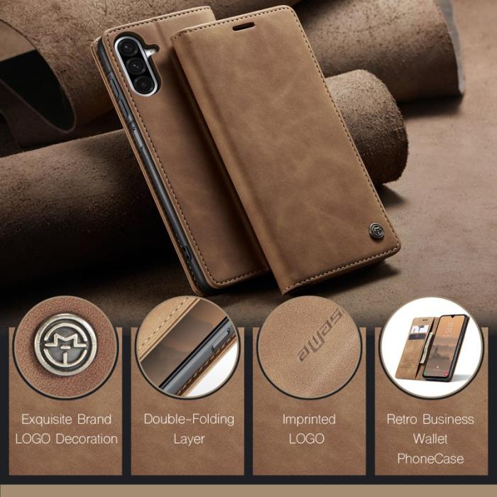 Caseme - CASEME 013 Plånboksfodral för Samsung Galaxy A17 5G/4G - Brun