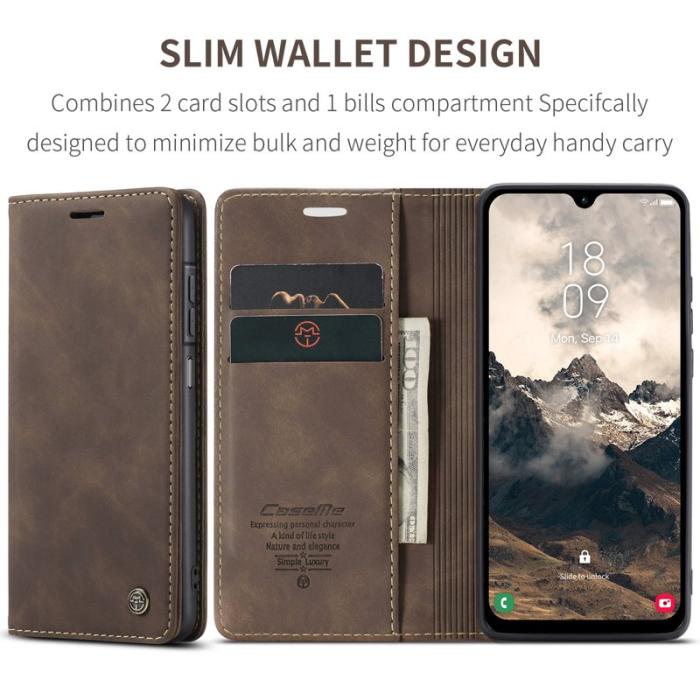 Caseme - CASEME 013 Plånboksfodral för Samsung Galaxy A17 5G/4G - Kaffe