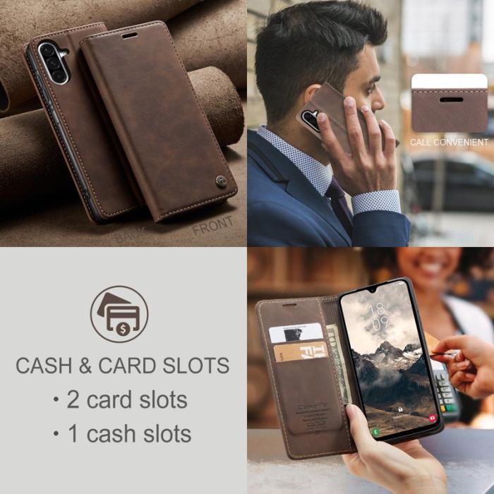 Caseme - CASEME 013 Plånboksfodral för Samsung Galaxy A17 5G/4G - Kaffe