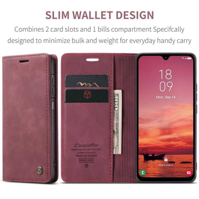 Caseme - CASEME 013 Plånboksfodral för Samsung Galaxy A17 5G/4G - Röd
