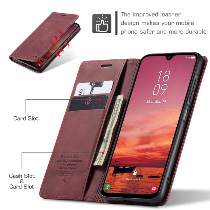 Caseme - CASEME 013 Plånboksfodral för Samsung Galaxy A17 5G/4G - Röd