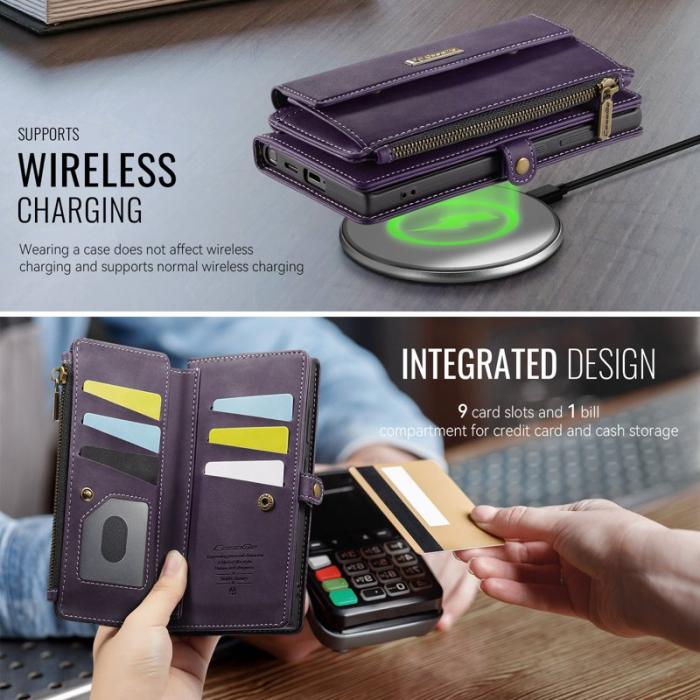 Caseme - CASEME C39 Mobilskal till Samsung Galaxy S25 Ultra RFID-Skydd Låsning Lila