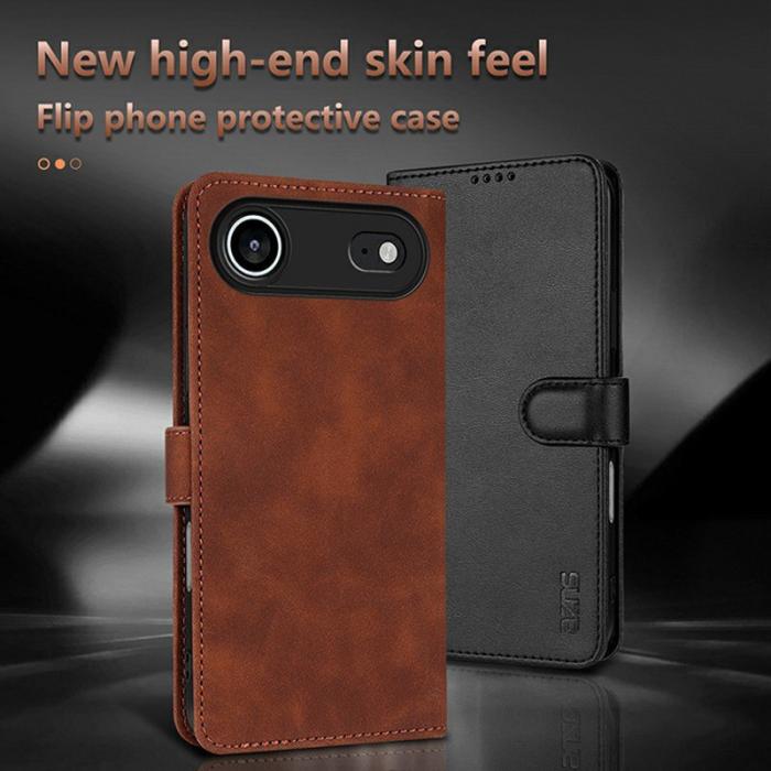 AZNS - AZNS iPhone Air Plånboksfodral Konstläder - Svart
