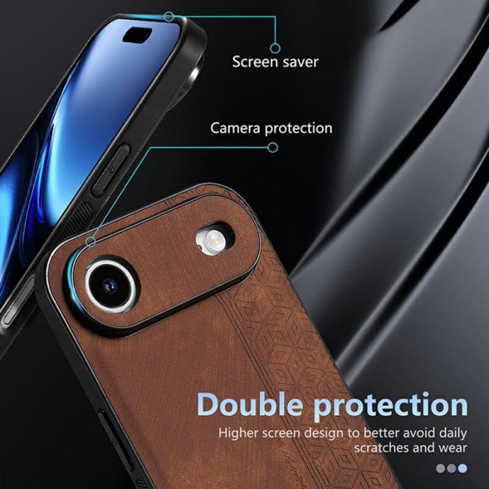AZNS - AZNS iPhone Air Fodral Skyddande KonstLäder - Brun