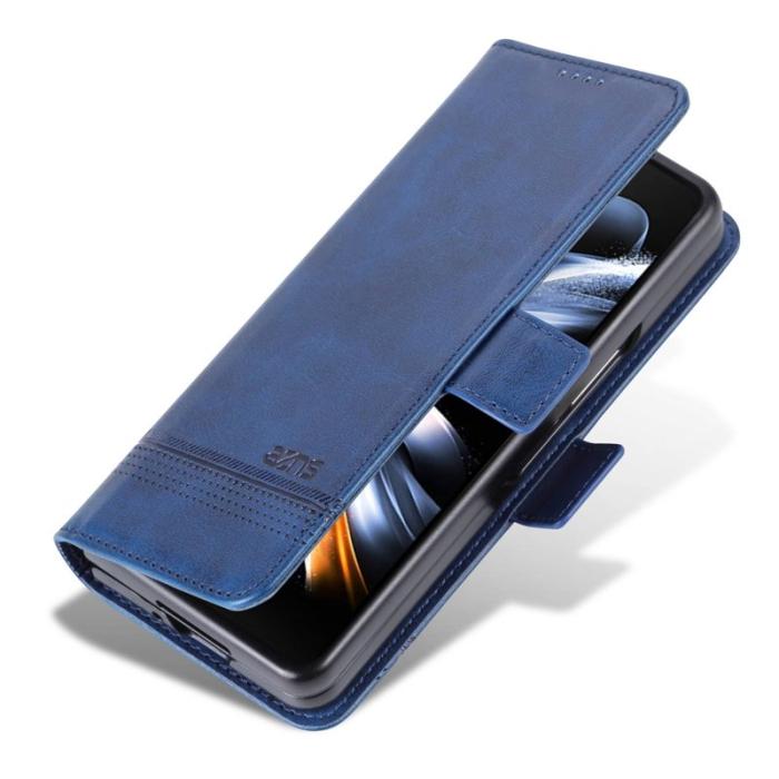 AZNS - AZNS Samsung Galaxy Z Fold3 5G Plånboksfodral Konstläder - Blå