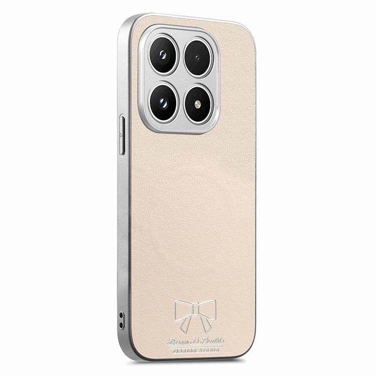 Mobilskal för Xiaomi 17 Magnetisk PU-läder Butterfly Bow Pattern (Beige) | 2353 | AlltMobil