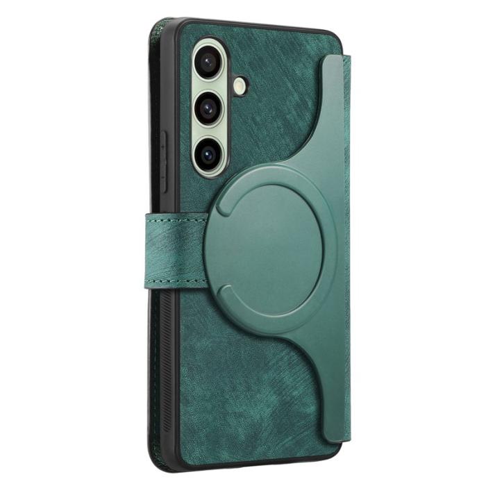 CASENEO - CASENEO Samsung Galaxy A56 5G Plånboksfodral Konstläder - Grön