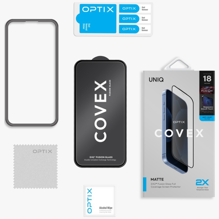 UNIQ - Uniq Härdat Glas Skärmskydd för iPhone 18 Pro Max Optix Covex