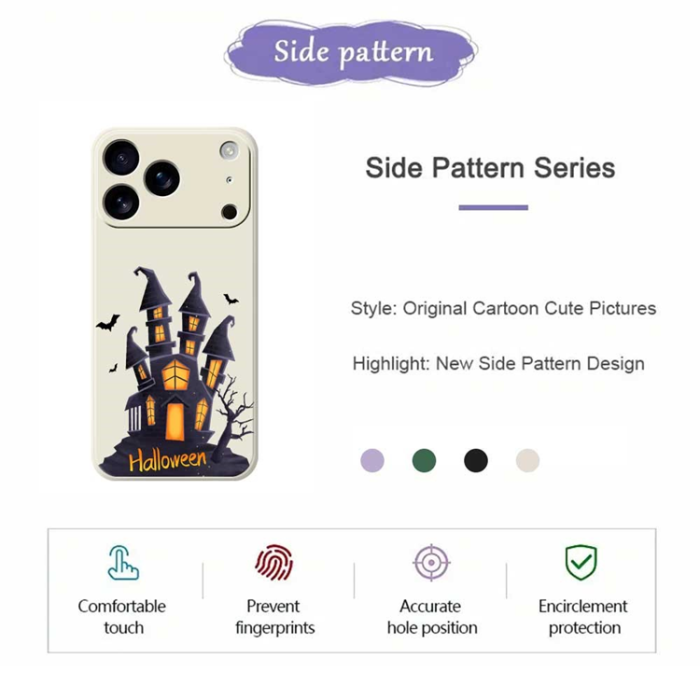 A-One Brand - iPhone 17 Pro Max Mobilskal med Halloween Castle TPU - Svart