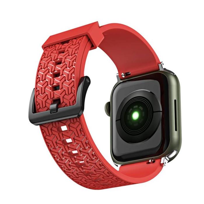OEM - Apple Watch 2/3/4/5/6/7/SE (38/40/41mm) Armband - Röd