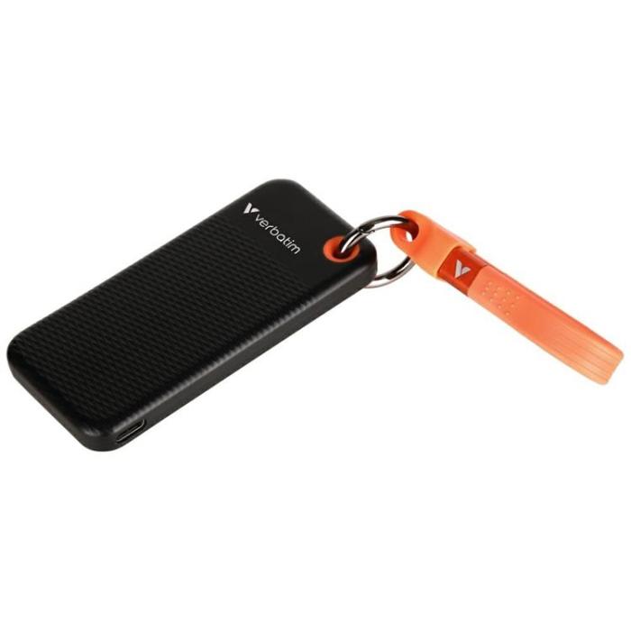Verbatim - Verbatim Extern hårddisk Pocket SSD 256GB USB-C 3.2 Gen 2 - Svart/Orange