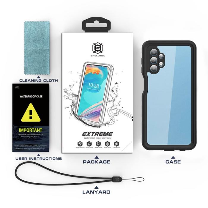 SHELLBOX - SHELLBOX Underwater Mobilskal IP68 Vattentät för Samsung Galaxy A32 5G
