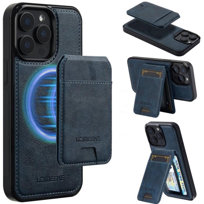 LC.imeeke - LC.IMEEKE L3 iPhone 14 Pro Max Fodral KonstLäder - Blå