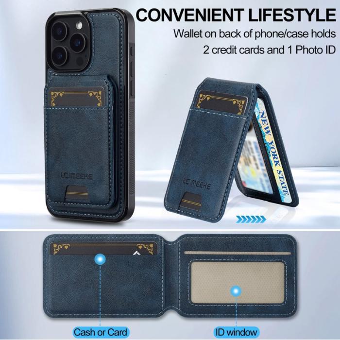 LC.imeeke - LC.IMEEKE L3 iPhone 14 Pro Max Fodral KonstLäder - Blå