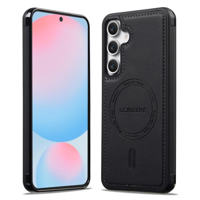 LC.imeeke - LC.IMEEKE L6 Fodral KonstLäder för Samsung Galaxy A16 - Svart