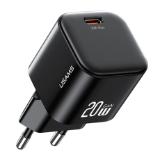 USAMS - USAMS GaN Snabbladdare USB-C 20W CC260 Mini EU - Svart