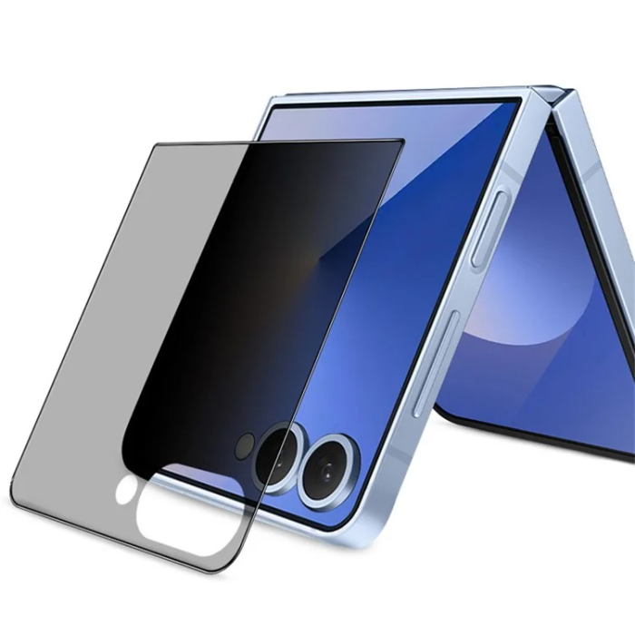 Imak - IMAK Galaxy Z Flip 7 Härdat Glas Skärmskydd Bak Anti Spy