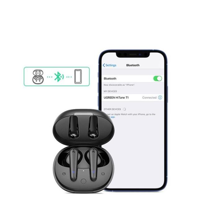 UTGATT1 - Ugreen TWS HiTune T1 Bluetooth Trådlös Hörlurar - Svart
