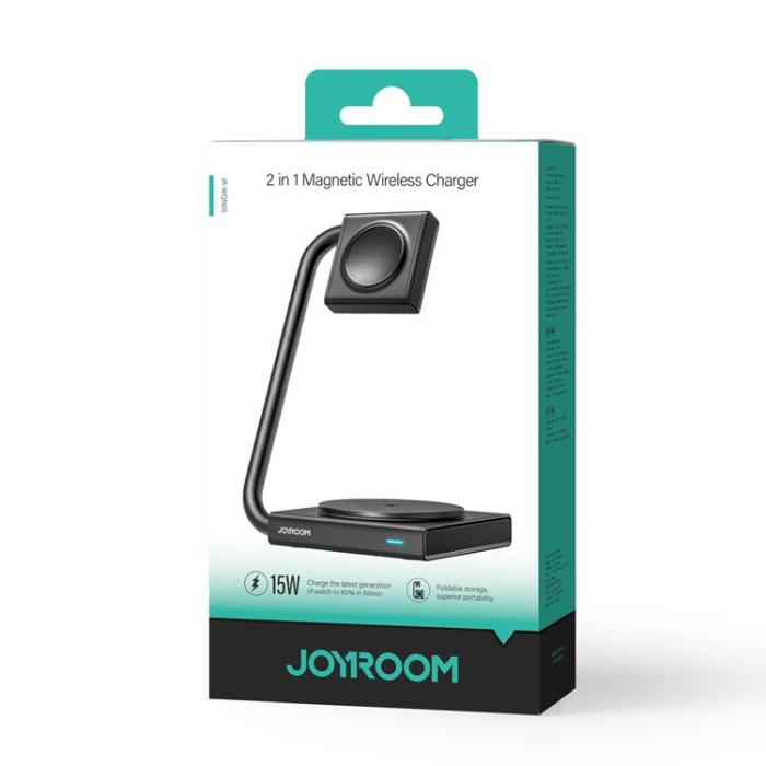 Joyroom - Joyroom 2-in-1 Trådlös Laddare Magsafe iPhone, Apple Watch 15W Qi