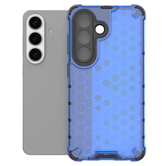 OEM - Samsung Galaxy S26/S26 Pro Skal Plast Honeycomb Form - Blå