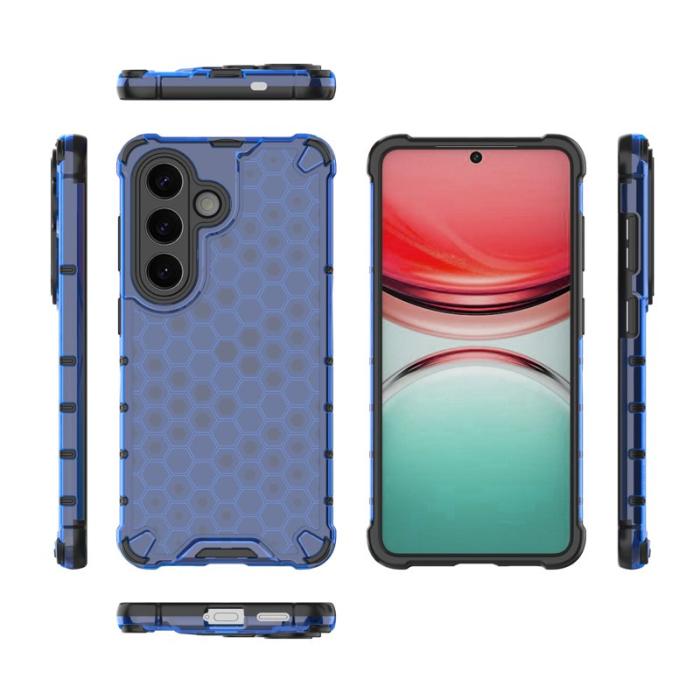 OEM - Samsung Galaxy S26/S26 Pro Skal Plast Honeycomb Form - Blå