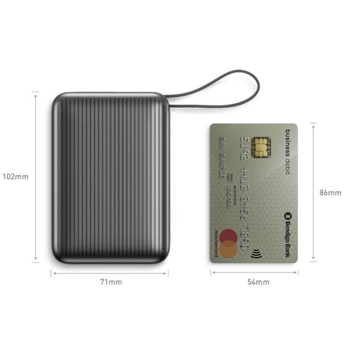 ENERGEA - Energea PowerBank 20000mAh 45W USB-C Kabel - Grå
