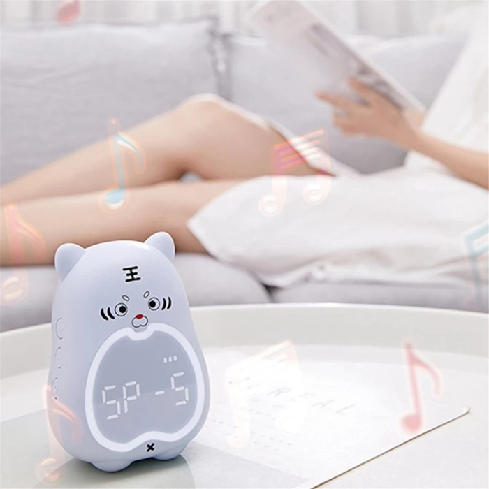 OEM - Väckarklocka Pekskärmsstyrd Cute Tiger XR-MM-C2110 - Vit