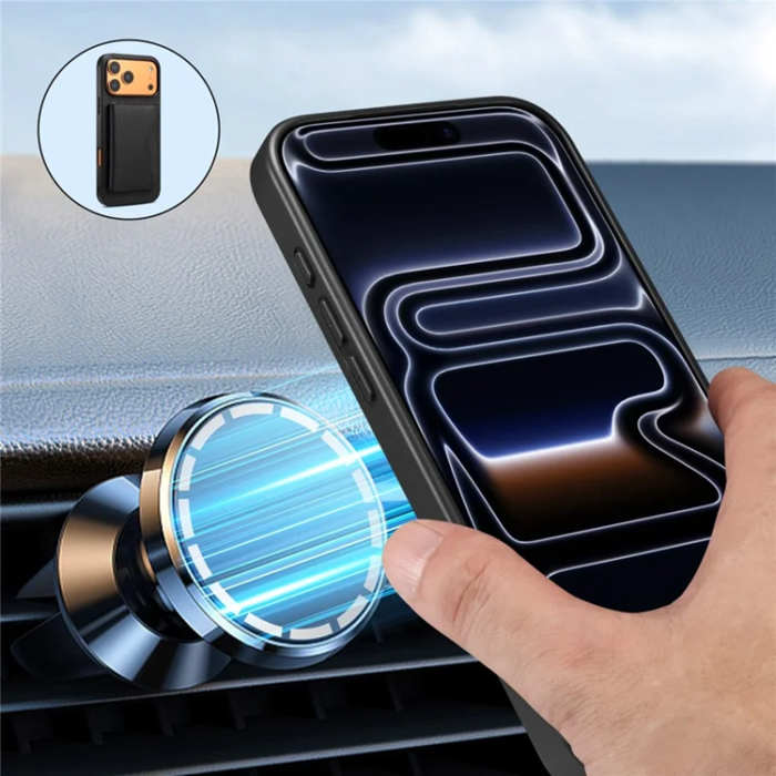 DENIOR - DENIOR iPhone 17 Pro Max Mobilskal korthållare Magsafe D30