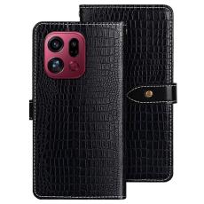 IDEWEI - IDEWEI Oppo Find X9 Pro Pl&aring;nboksfodral Konstl&auml;der Flip - Svart