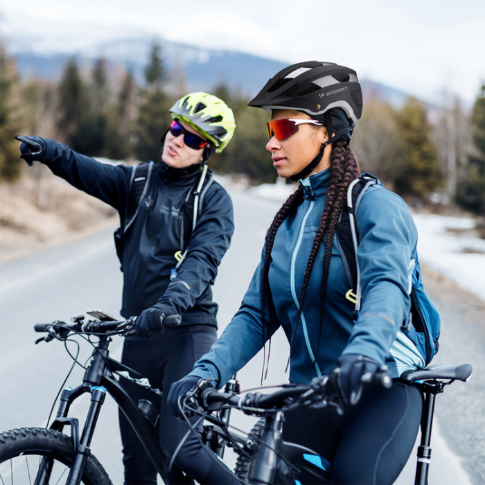 Wozinsky - Wozinsky MTB-Cykelhjälm med Avtagbart Visir Lättvikt L - Svart/Silver
