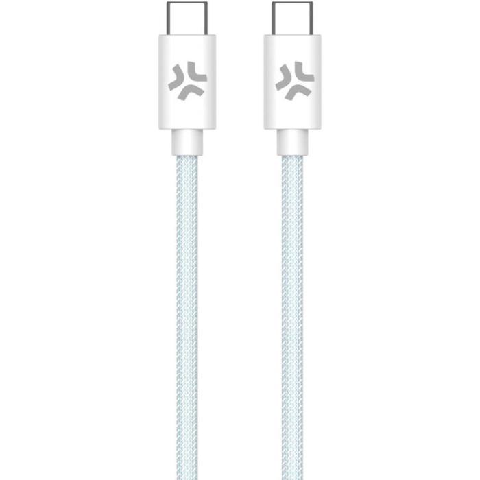 Celly - CELLY USB-C till USB-C kabel 60W 1.5m - Ljusblå