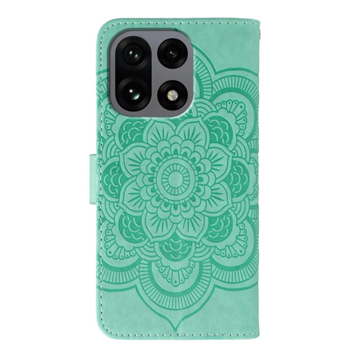 A-One Brand - OnePlus 15 Plånboksfodral Mandala Imprinted Konstläder - Grön