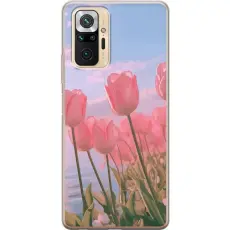 Gustaf - Mobilskal till Xiaomi Redmi Note 10 Pro med Rosa Tulpaner