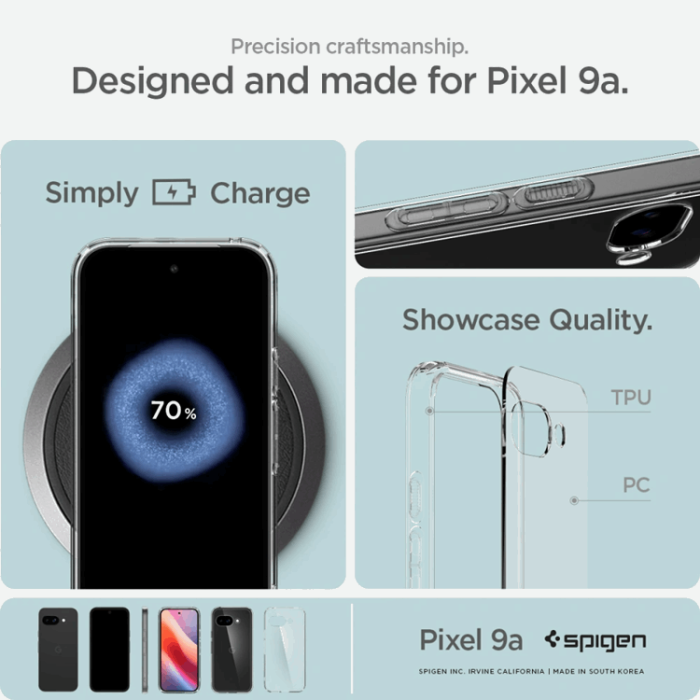 Spigen - Spigen Google Pixel 9a Mobilskal Ultra Hybrid - Crystal Clear