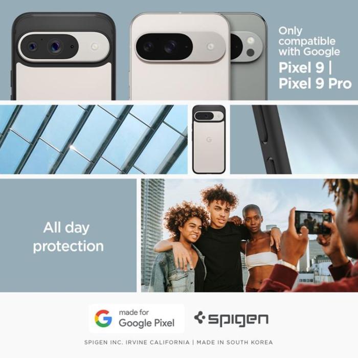 UTGATT - Spigen Google Pixel 9/9 Pro Mobilskal Ultra Hybrid - Matt Svart