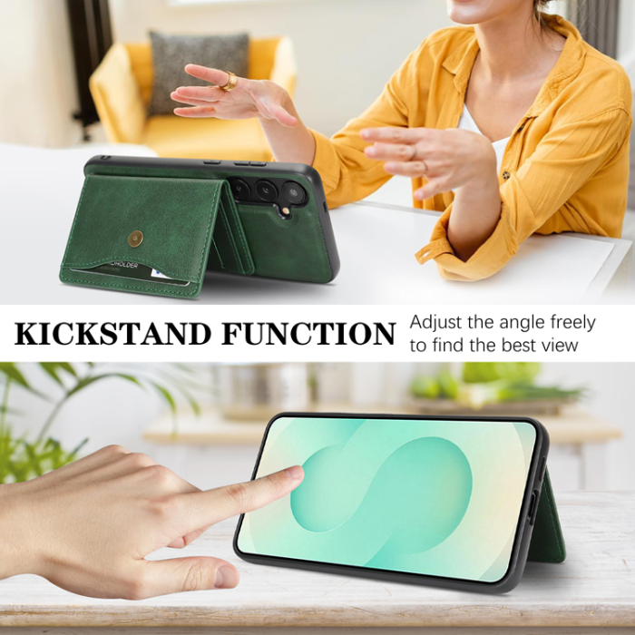 A-One Brand - Galaxy S25 Plus Mobilskal MagSafe Detachable Korthållare Kickstand