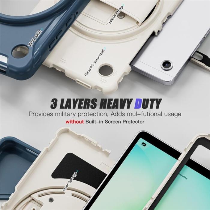 A-One Brand - Galaxy Tab A11 Skal Rotary Kickstand med Handrem