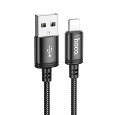 Hoco - Hoco USB-A Till Lightning Kabel 2m - Svart
