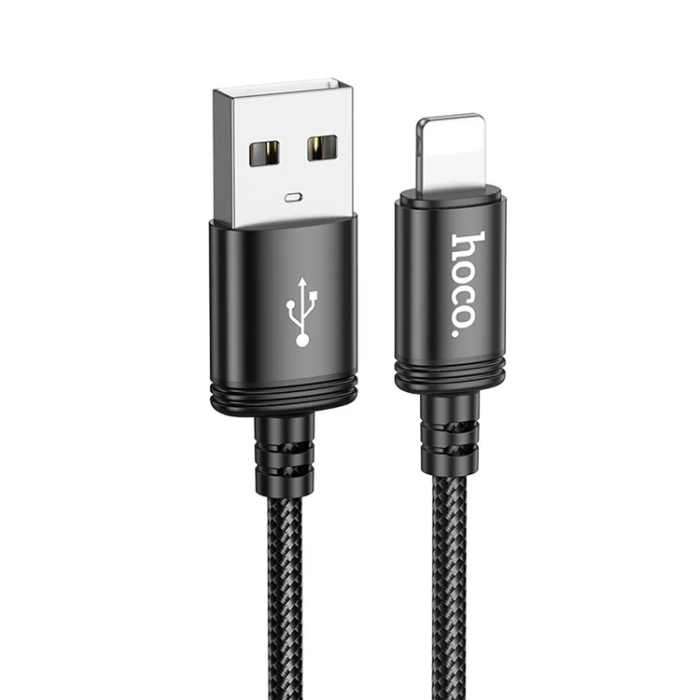 Hoco - Hoco USB-A Till Lightning Kabel 2m - Svart
