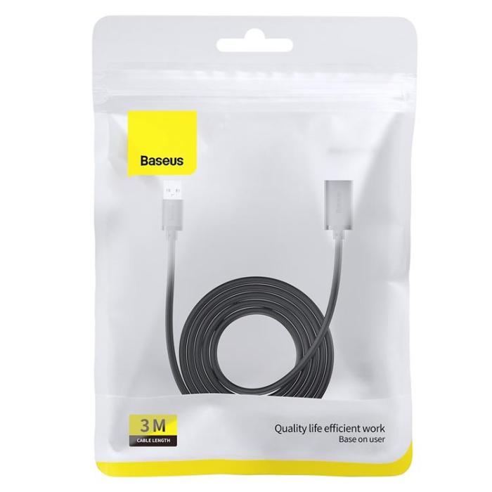 BASEUS - Baseus AirJoy Förlängning USB 3.0 Kabel 3m - Svart