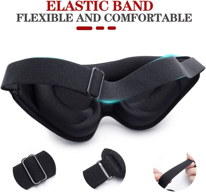 A-One Brand - Bekväm 3D Sovmask/Ögonmask - Svart