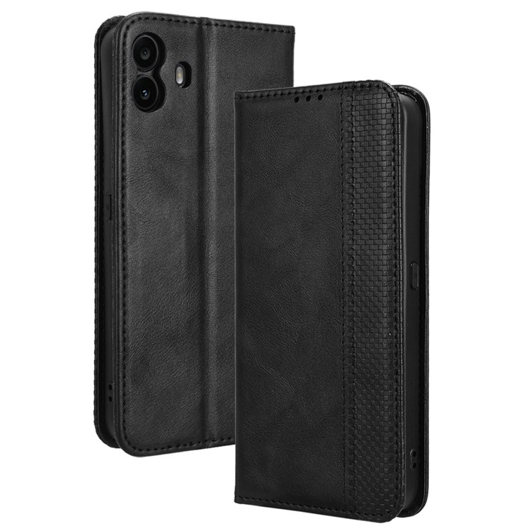 Nothing CMF Phone 1 Plånboksfodral Retro Kickstand - Svart | 2353 | AlltMobil