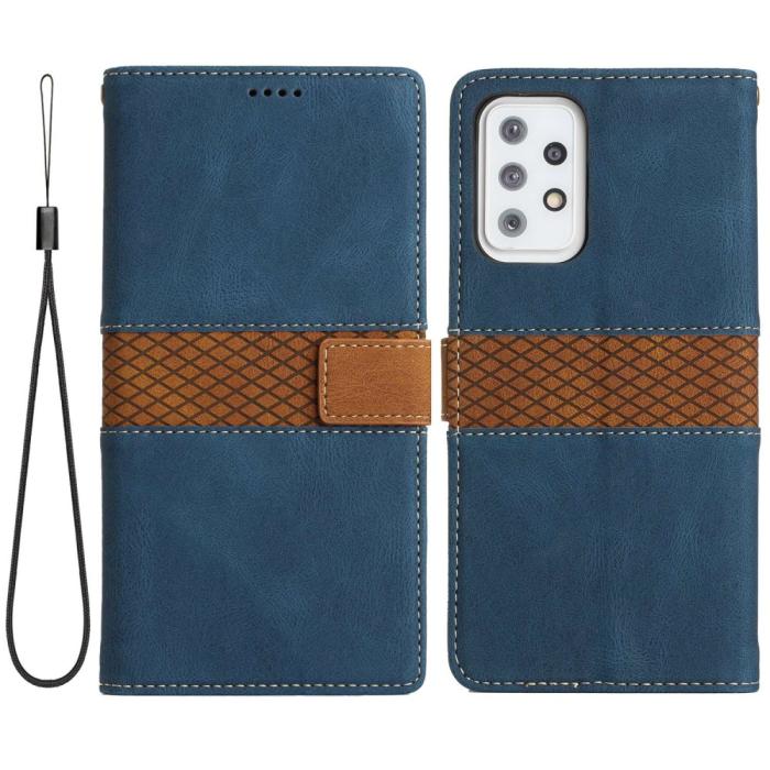 A-One Brand - Splicing Design Samsung Galaxy A33 5G Plånboksfodral - Blå